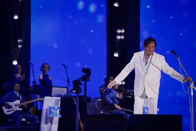 Incidente durante as gravações do clipe do especial de fim de ano em Gramado.. Reprodução: Gshow