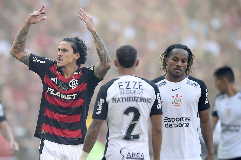 Rubro-Negro domina adversário e garante vitória com um primeiro tempo avassalador. Reprodução: Globo