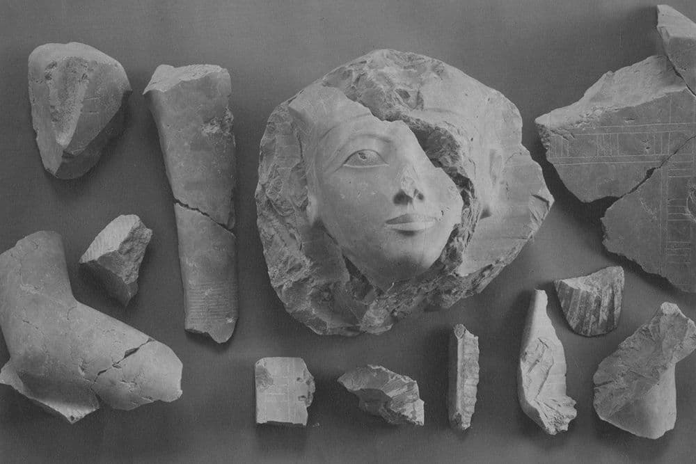 Fragmentos históricos da imagem de Hatshepsut revelam novas informações sobre sua narrativa. Reprodução: Gizmodo