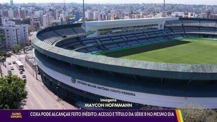Coxa pode alcançar feito inédito: acesso e título da Série B no mesmo dia. Reprodução: GE