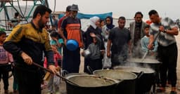Aumento do saque a supermercados reflete a crescente desesperança na Faixa de Gaza. Reprodução: Reuters