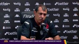 Fábio Carille é apresentado como novo treinador do Vitória. Reprodução: Globo