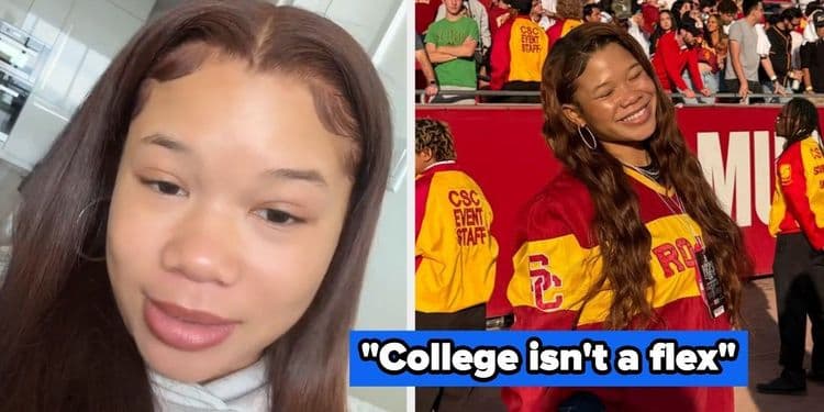 Estudante fala sobre sua experiência positiva na faculdade.; Reprodução: BuzzFeed