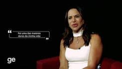 Virna lamenta a dolorosa derrota do Brasil para a Rússia nas Olimpíadas de Atenas 2004. Reprodução: Globo