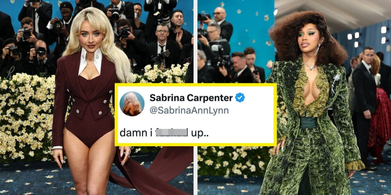 Sabrina comenta críticas sobre seu look no Met Gala em resposta a thread no Twitter. Reprodução: BuzzFeed