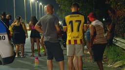Homem morre após ser atingido por linha chilena durante trajeto de moto na Via Light, RJ. Legenda da imagem. Reprodução: Globo
