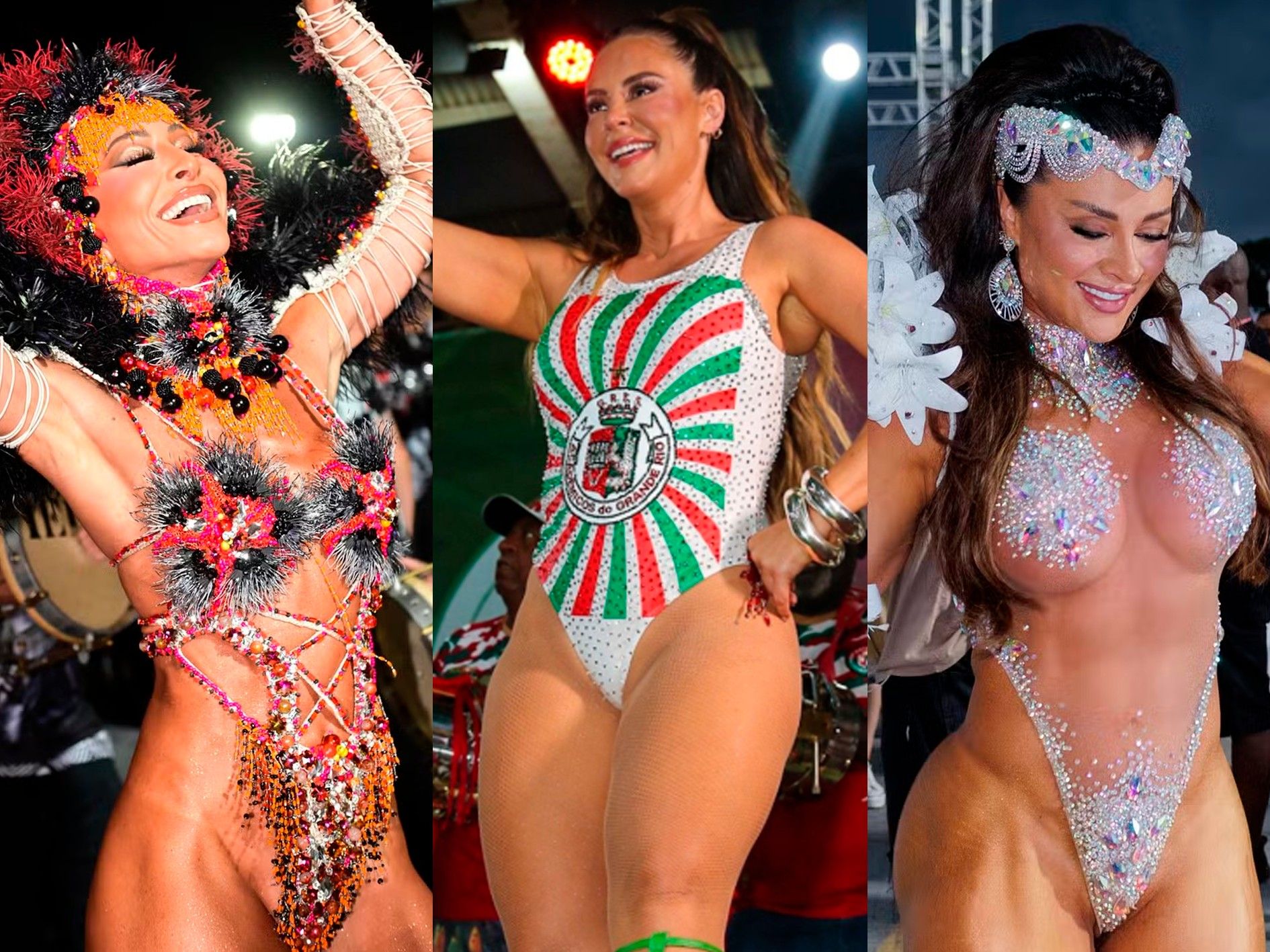 Paolla Oliveira e outras famosas exibem looks ultracavados no Carnaval. Reprodução: Gshow