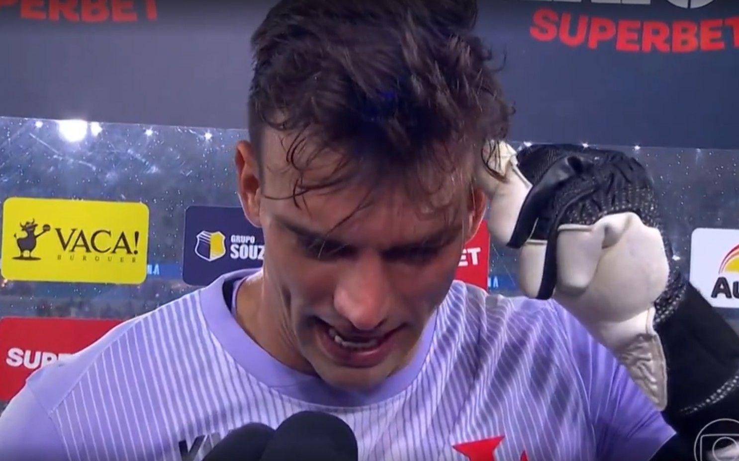 Léo Jardim, Vasco, comenta derrota no clássico. Reprodução: Ge