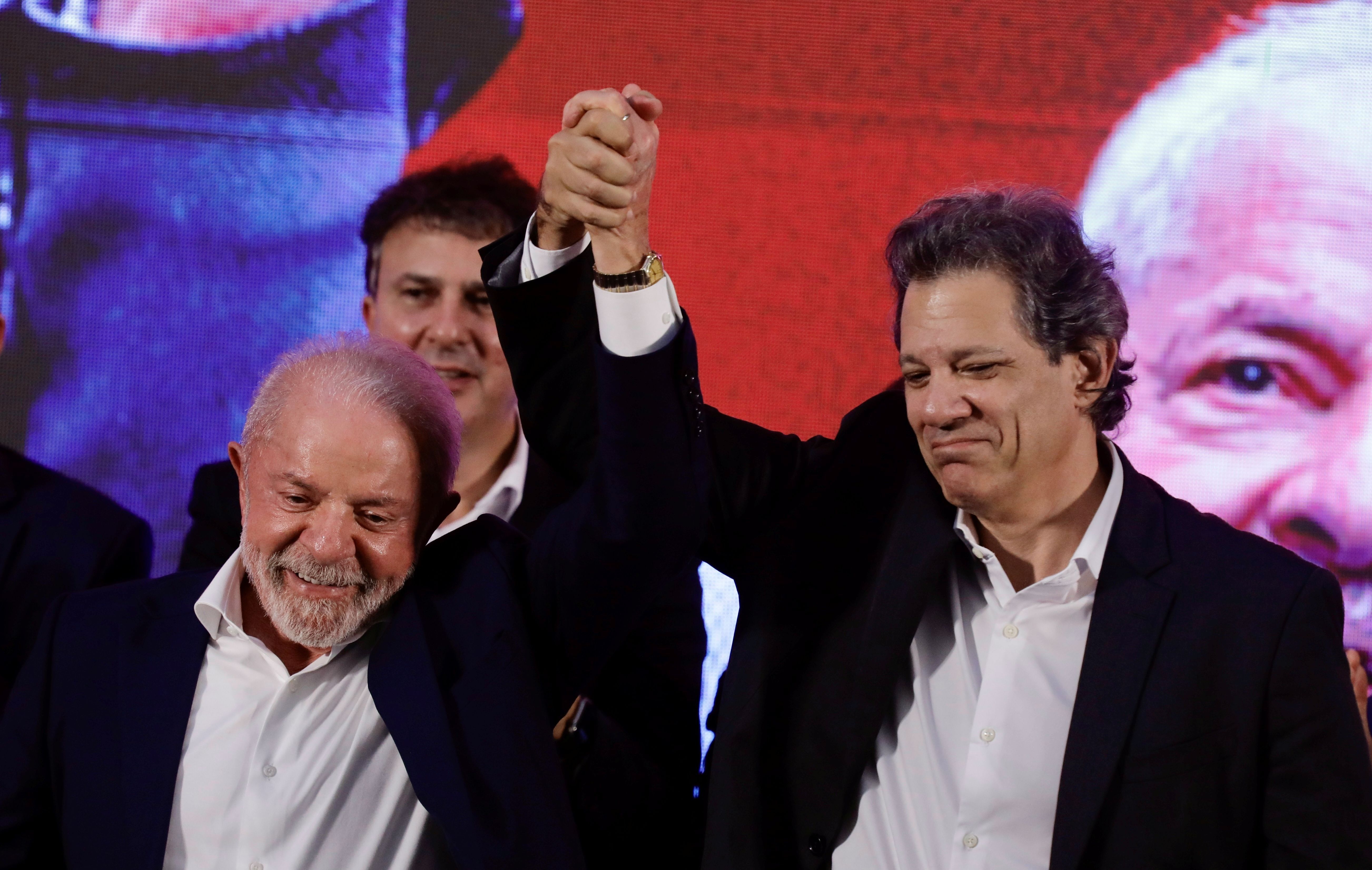 Haddad em caravana com prefeitos e discurso em sindicato no Dia D da candidatura.. Reprodução: Oglobo