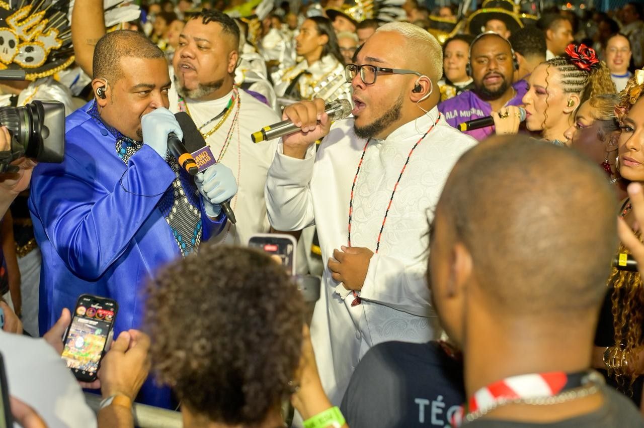 Igor Pitta desfila com fratura exposta após acidente. Reprodução: Gshow