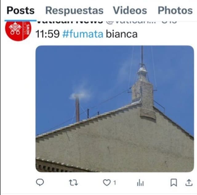 Fumaça da votação no Vaticano foi preta, indicando nova eleição para o papa. Reprodução: Globo