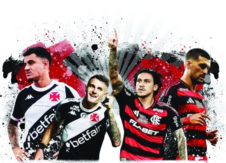 Vegetti e Coutinho se reencontram em partida decisiva pelo campeonato. Reprodução: Globo