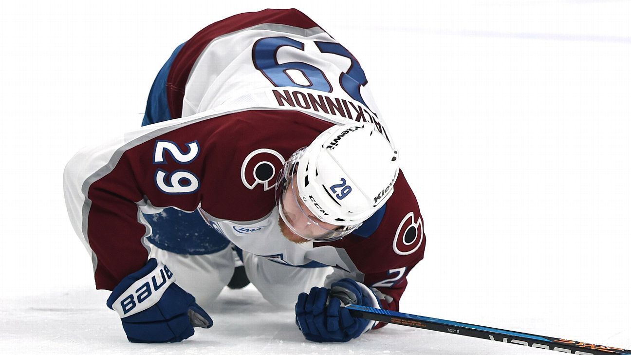 MacKinnon se lesiona e Avalanche enfrenta 'grande desafio'