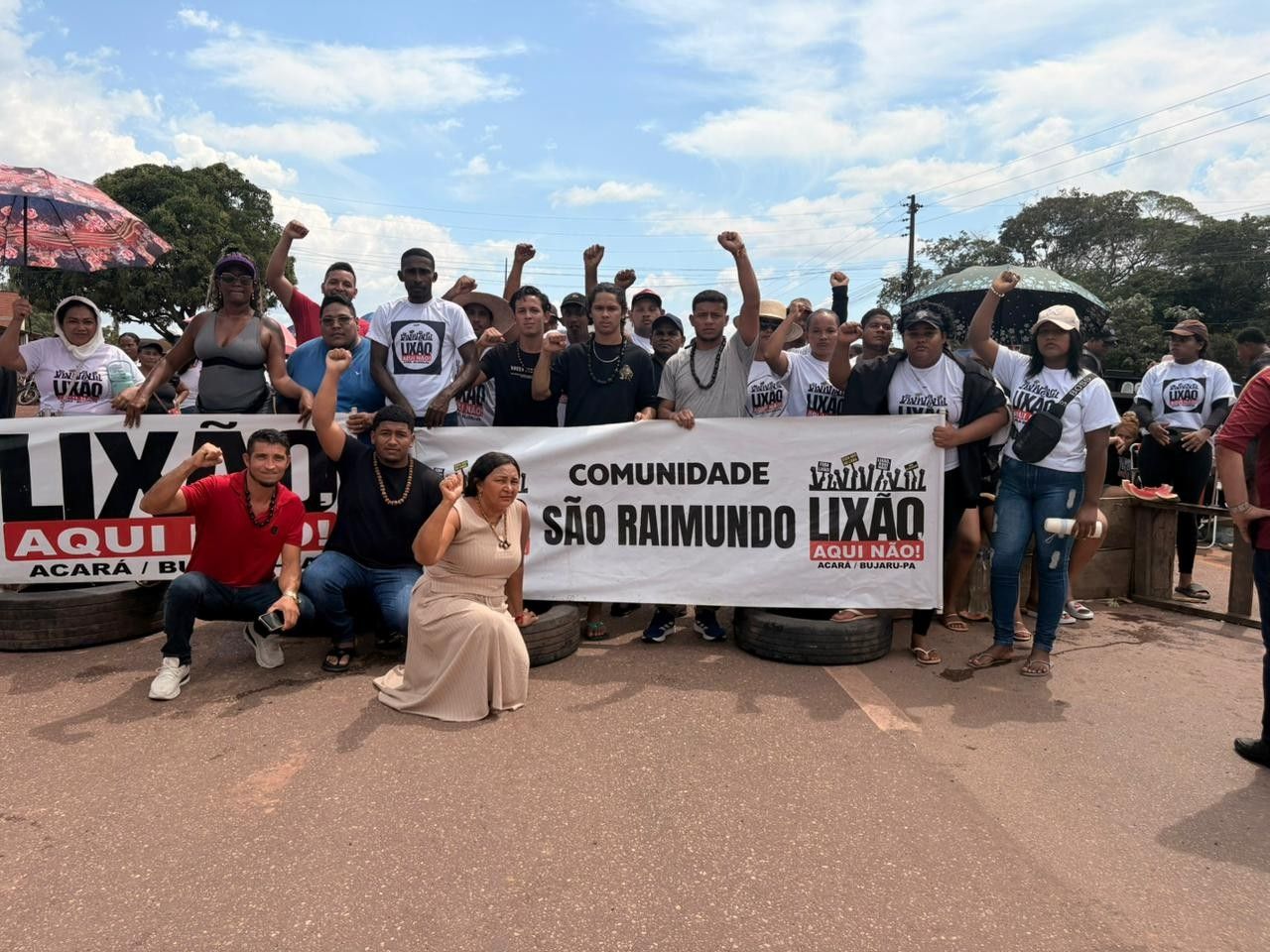 Protestos em Acará marcam audiência sobre novo aterro sanitário.. Reprodução: G1