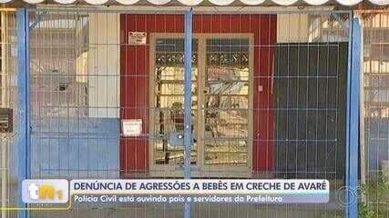 Pais prestam depoimento à Polícia Civil sobre agressões em creche de Avaré. Reprodução: Globo