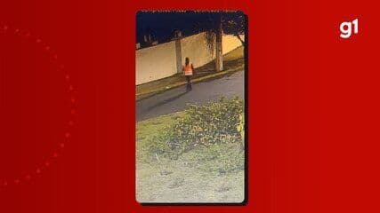 Imagens mostram o suspeito de abuso sexual perseguindo as vítimas antes do confronto com a polícia. Reprodução: Globo
