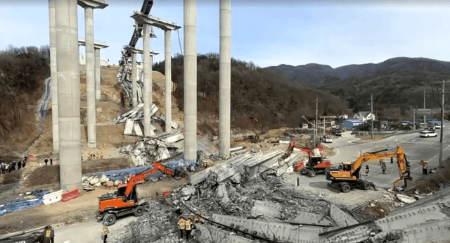 Desabamento de ponte na Coreia do Sul deixa vítimas