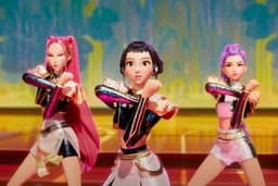 A produção animada da Netflix revela a vitória sobre o Honmoon em K-Pop Demon Hunters. Reprodução: Gizmodo