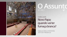 Mirticeli Medeiros e Gerson Camarotti discutem a eleição do novo papa, Leão XIV. Reprodução: Globo