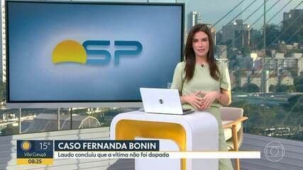 Fernanda Fazio, ex-mulher da professora Fernanda Bonin, foi presa como suspeita do assassinato. Reprodução: TV Globo