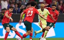 Cristiano Ronaldo celebra o título da Nations League após vitória nos pênaltis sobre a Espanha. Reprodução: X - Selección Española Masculina de Fútbol