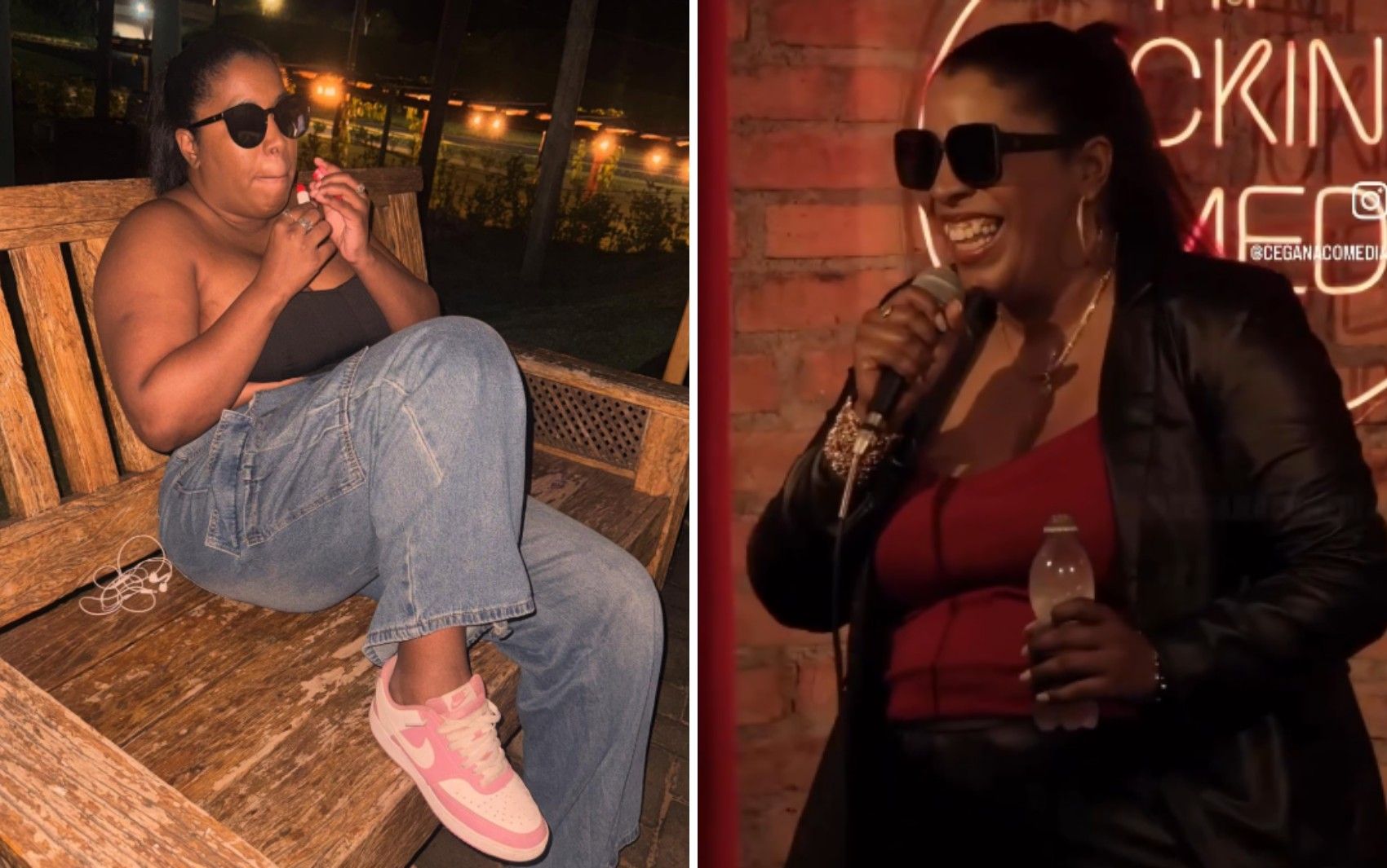 Comediante cega desabafa sobre importunação em Franca, SP. Reprodução: G1