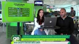 Rodrigo Coutinho analisa os confrontos das quartas de final da Copa do Brasil 2025.; Reprodução: Globo