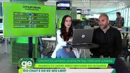 Rodrigo Coutinho analisa os confrontos das quartas de final da Copa do Brasil 2025.; Reprodução: Globo