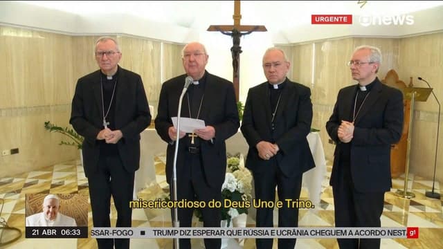 Pontífice falece em horário matutino, anuncia o Vaticano. Reprodução: Globo