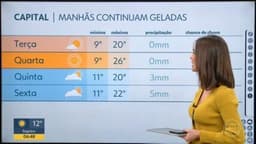 Frio persiste na Grande SP; previsão aponta alívio temporário nesta quarta-feira. Reprodução: Globo