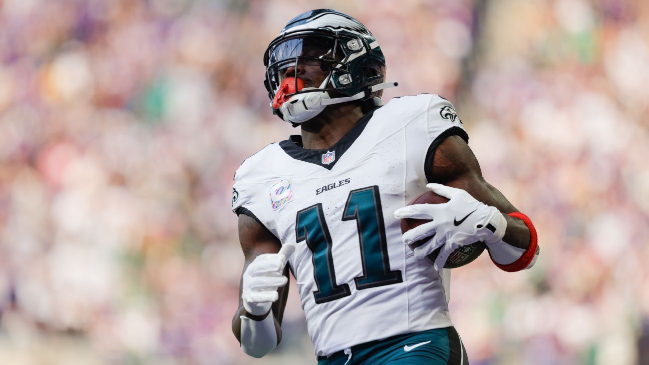Eagles trocam o estrela WR A.J. Brown para os Patriots por duas escolhas no draft