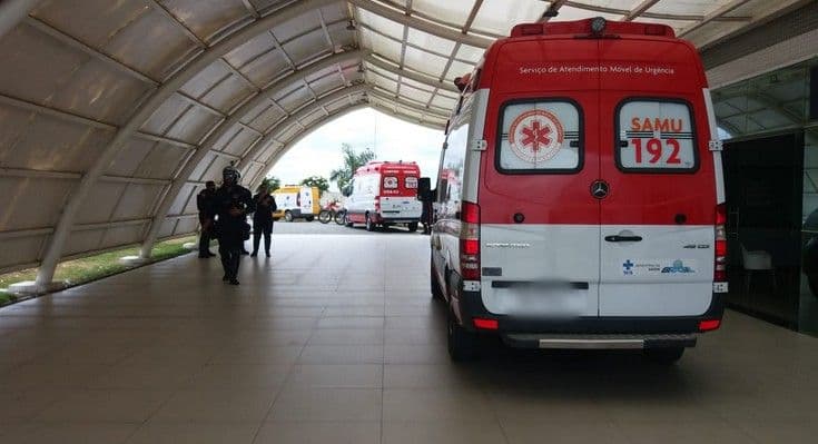 Bebê de 3 meses permanece internada em estado grave no Hospital de Trauma de Campina Grande.; Legenda da imagem. Reprodução: Globo