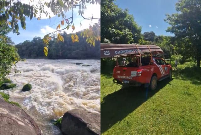 Homem desaparece no rio Mucajaí após naufrágio de barco, enquanto buscas continuam. Legenda da imagem. Reprodução: Globo