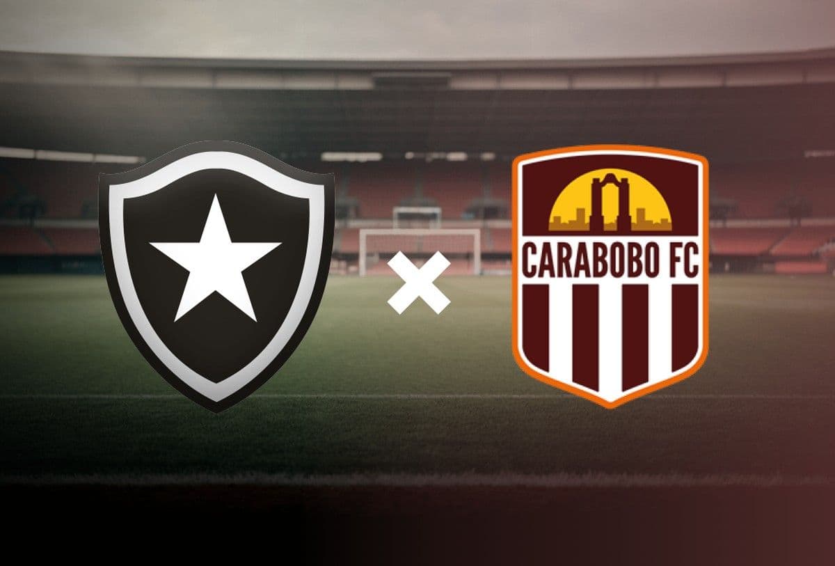 Confronto entre Botafogo e Carabobo pela segunda rodada do torneio. Reprodução: Globo
