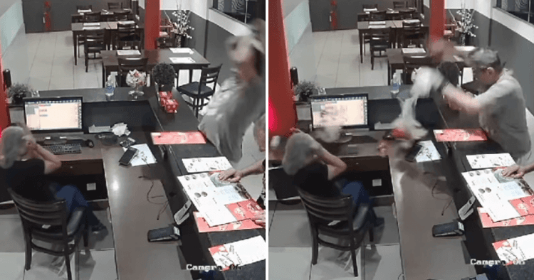 Cliente atira comida em atendente de fast food em SC