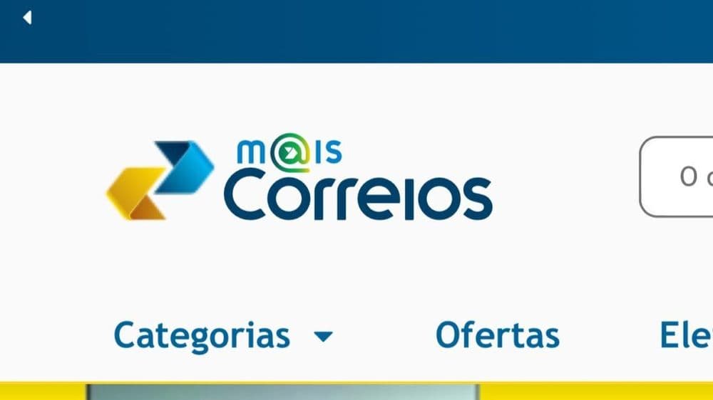 Logotipo do Mais Correios, novo marketplace com mais de 500 mil produtos à venda. Reprodução: Tecnoblog