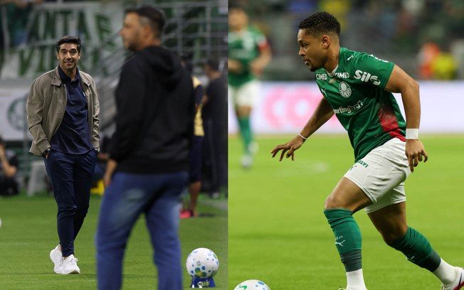 Abel Ferreira em entrevista sobre a situação de Vitor Roque.. Reprodução: Esporte