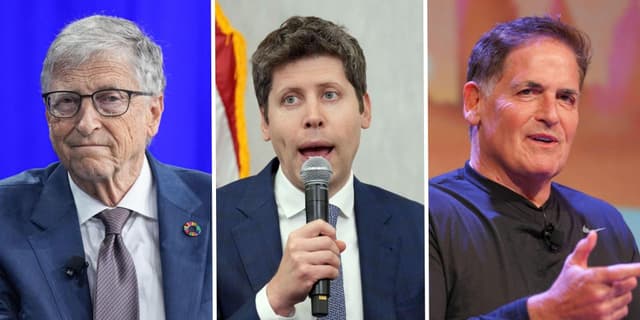 Gates, Altman e Cuban discutem se IA está em bolha. Reprodução: Business Insider