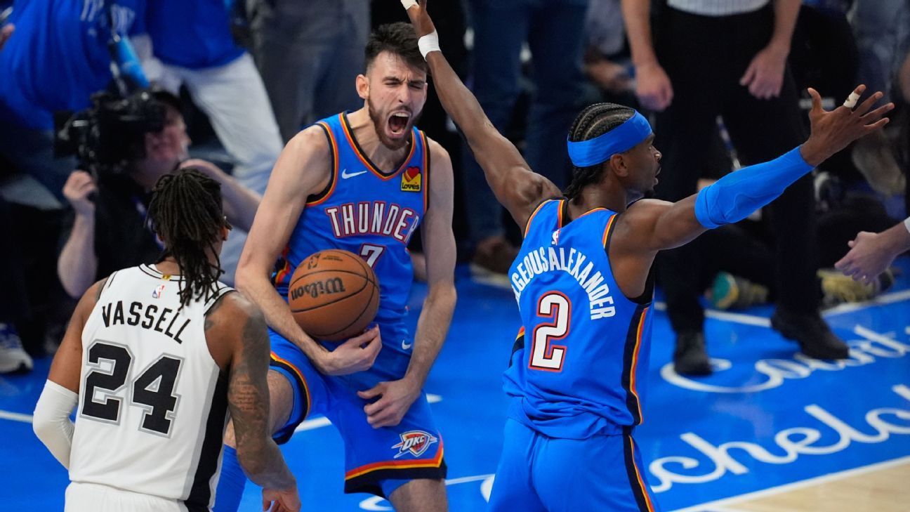 Thunder empata série com vitória sobre os Spurs