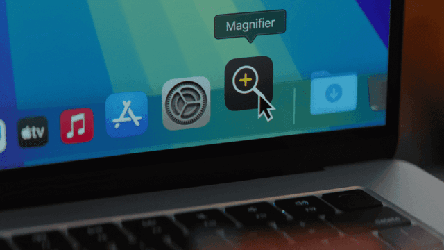 O novo aplicativo Lupa amplia conteúdos na tela do Mac e melhora acessibilidade. Reprodução: Tecnoblog