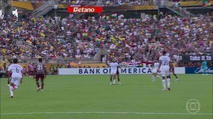 Martinelli recebe cartão amarelo e será desfalque do Fluminense na semifinal da Copa do Mundo de Clubes. Reprodução: Globo