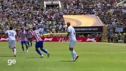 Griezmann marca o único gol da vitória do Atlético de Madrid sobre o Botafogo na Copa do Mundo de Clubes.; Reprodução: Globo