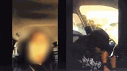 Vítima resgatada após sinalizar pedido de socorro em ação conjunta das autoridades. Reprodução: iG