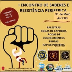 Membros do Coletivo de Mulheres Pretas Periféricas se reúnem para o I Encontro de Saberes e Resistência Periférica. Reprodução: redação