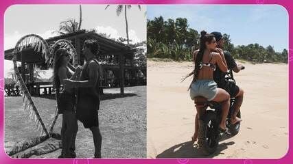 Gabriel Medina compartilha foto ao lado da modelo Isabella Arantes, confirmando romance. Reprodução: Globo
