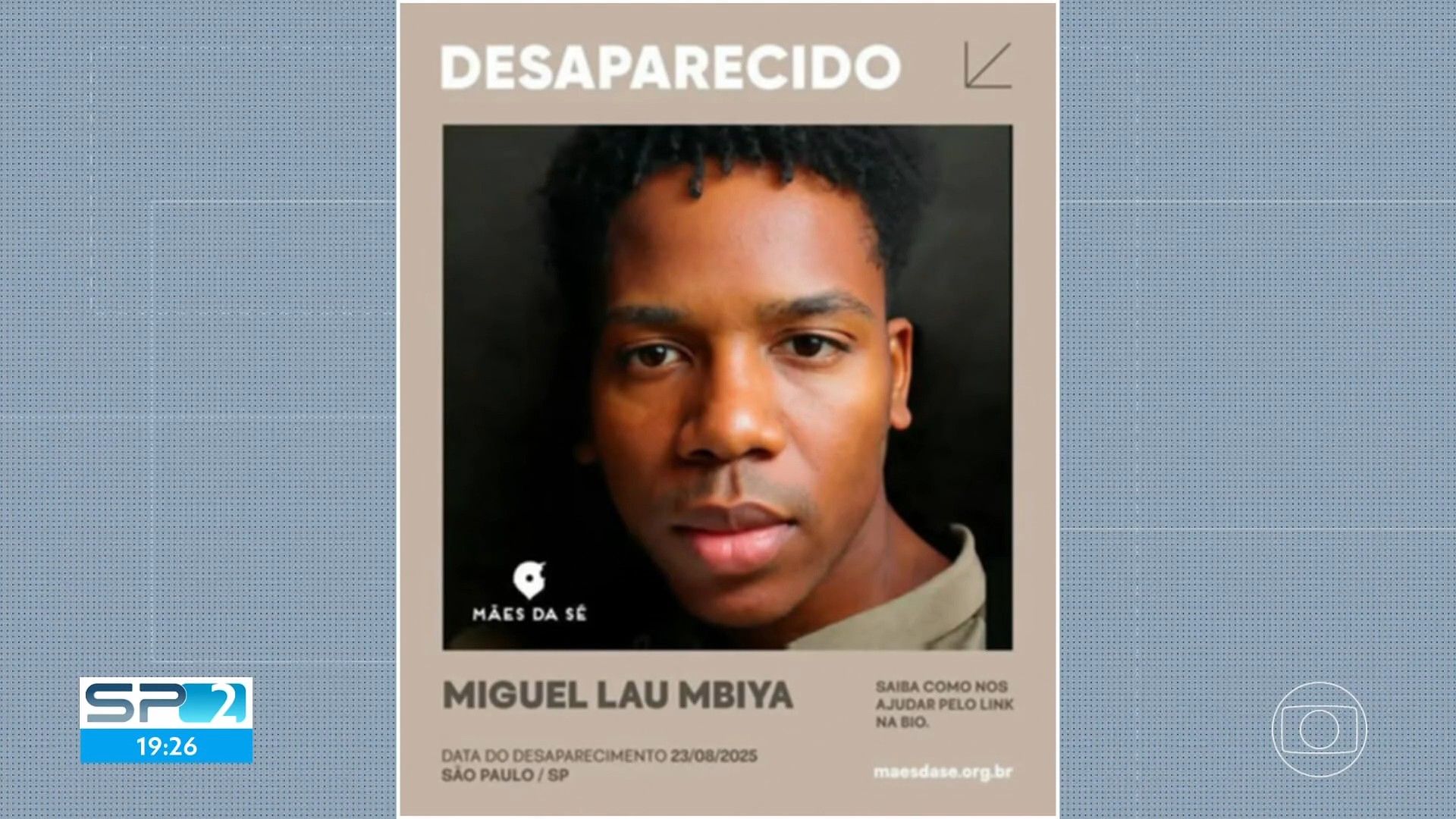 [Miguel, desaparecido, ilustra o aumento de casos em SP.]. Reprodução: G1