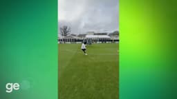Brasileiro alcança 326 jogos na carreira, passando por clubes como Chelsea e Arsenal. Legenda da imagem. Reprodução: Globo