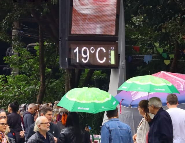 Previsão de tempo instável e frio em várias regiões do Brasil nesta quarta-feira. Reprodução: Globo