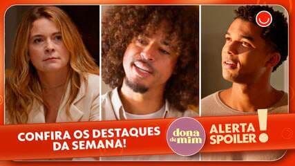 Samuel confronta Katinha sobre a mentira da gravidez durante jantar em Dona de Mim.; Reprodução: Globo