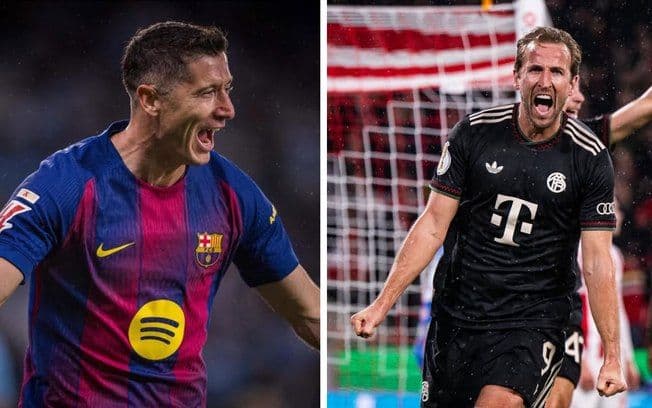 Barça avalia substituição de Lewandowski por Kane no Barcelona. Legenda da imagem. Reprodução: Retorno do item 11